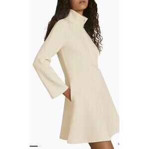Reiss Krysta Cotton-Blend Fit & Flare Mini Dress - medium $285.00 retail price